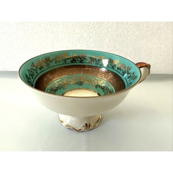 Alka Bavaria "Sylvia" Min Tea Cup Teal with 22K Gold Trim Throughout - Very Rare - Picture 8 of 11